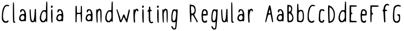 Claudia Handwriting Regular font