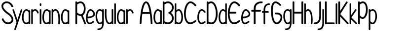 Syariana Regular font