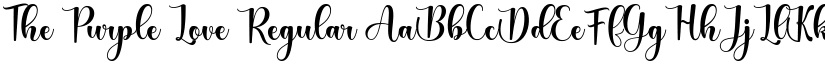 The Purple Love Regular font