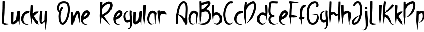 Lucky One Regular font
