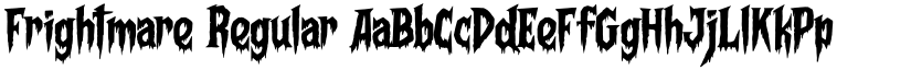 Frightmare Regular font