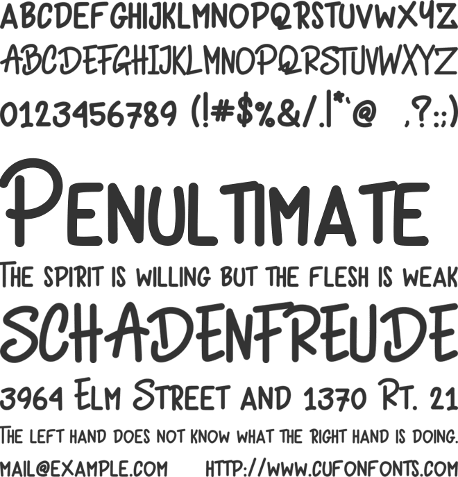 Jump Quickly font preview