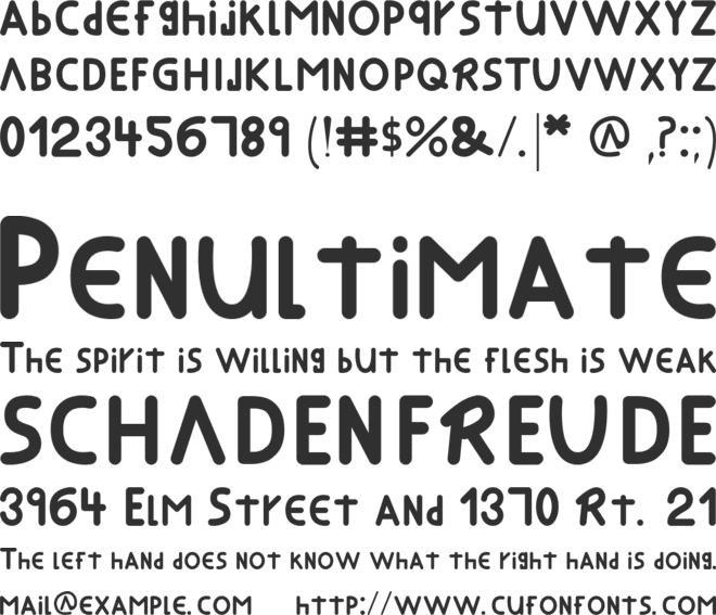 DARR font preview