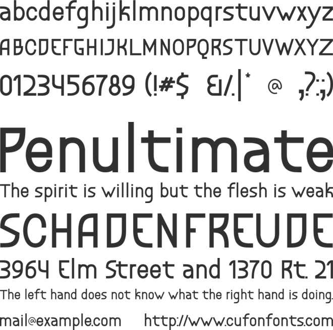 Granitta Sans font preview