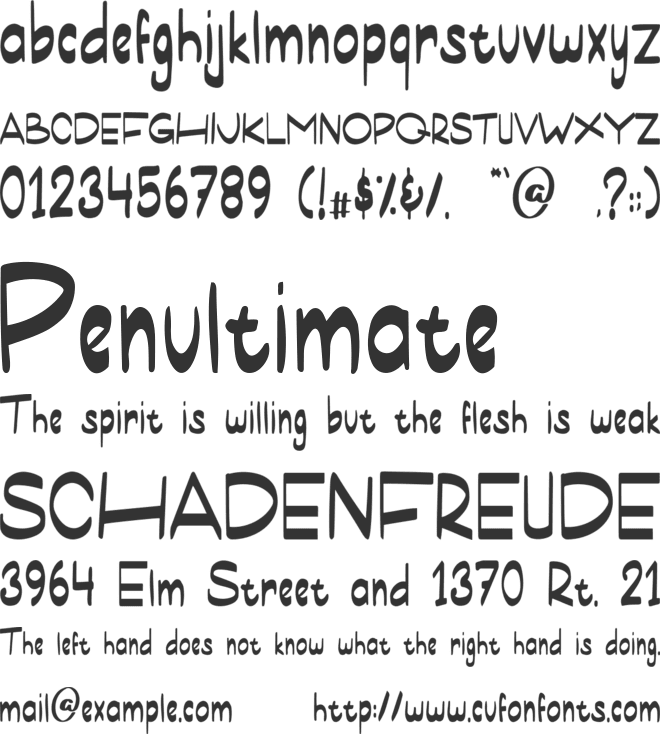 Cold House font preview