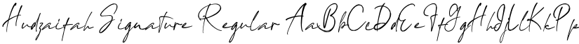 Hudzaifah Signature Regular font