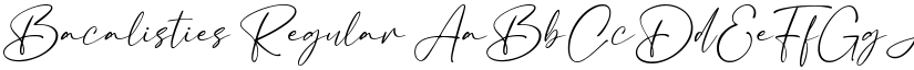 Bacalisties Regular font
