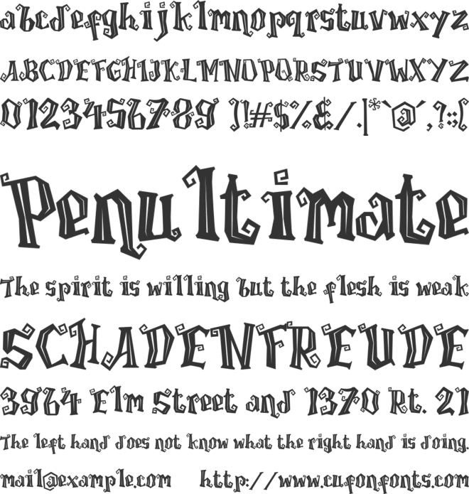 Monster Pumpkin font preview