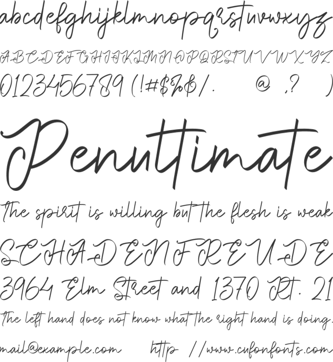 Bright Hoston font preview