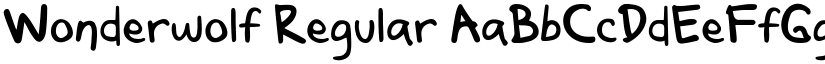 Wonderwolf Regular font