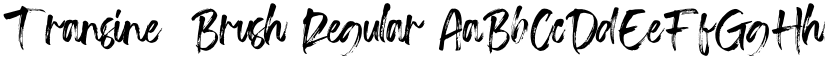 Transine  Brush Regular font