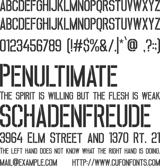 HOWKINS FREE font preview