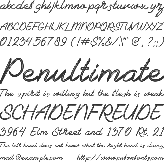 Blapuhy font preview