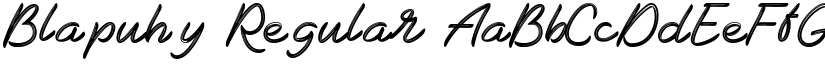 Blapuhy Regular font