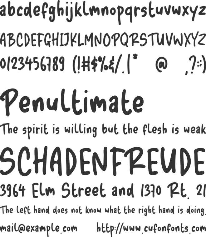 Koe Benson font preview