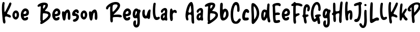 Koe Benson Regular font