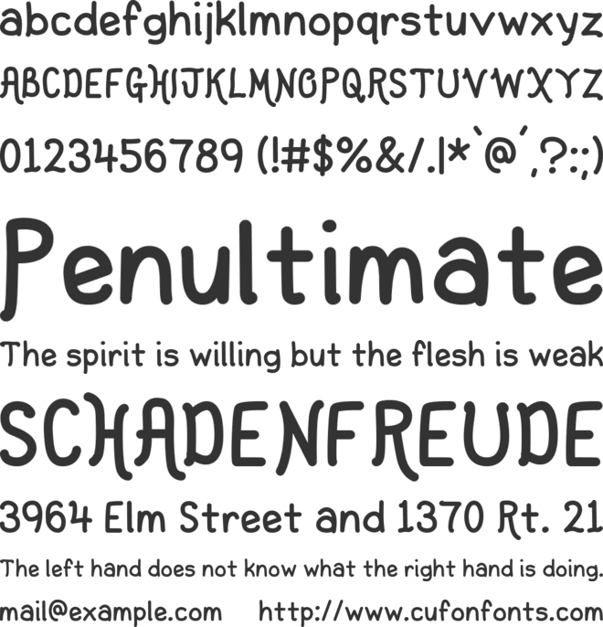 A Very Cartoon Christmas font preview