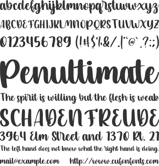 Regime font preview