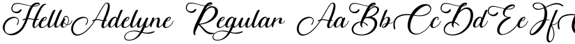 HelloAdelyne Regular font