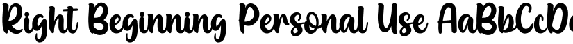 Right Beginning font download