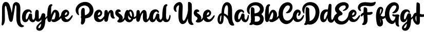 Maybe Personal Use font