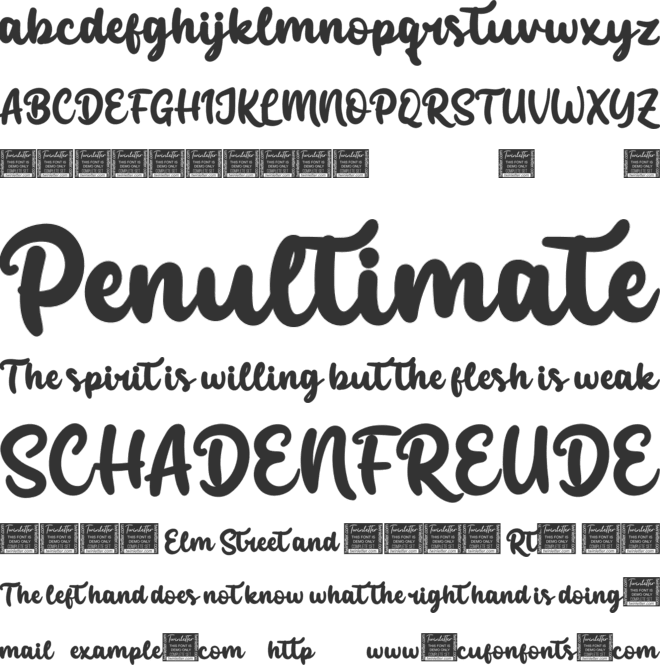 Kentya font preview