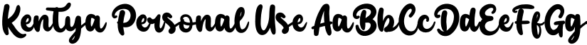 Kentya Personal Use font