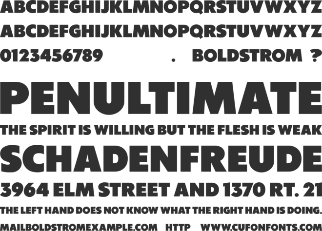 Boldstrom font preview