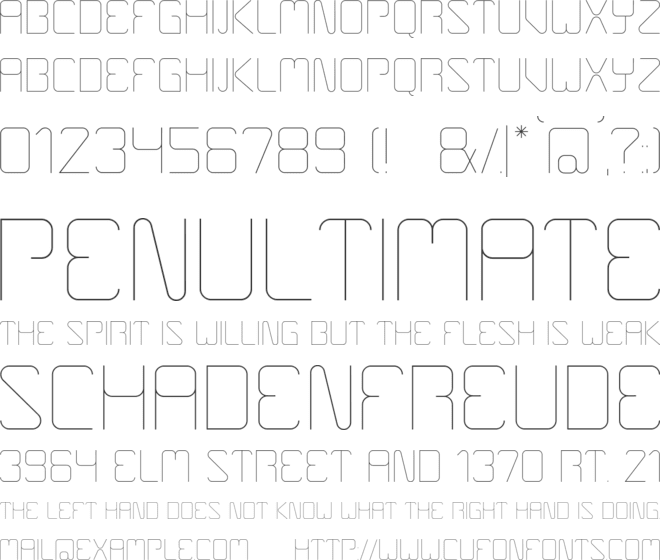 Boulder font preview