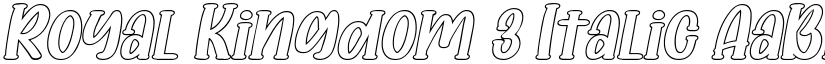 Royal Kingdom 3 Italic font