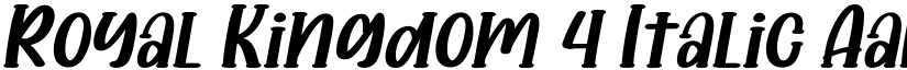 Royal Kingdom 4 Italic font