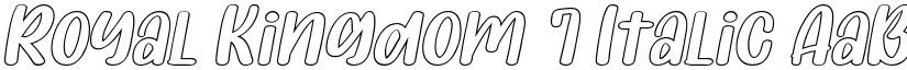 Royal Kingdom 7 Italic font