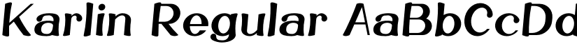 Karlin Regular font