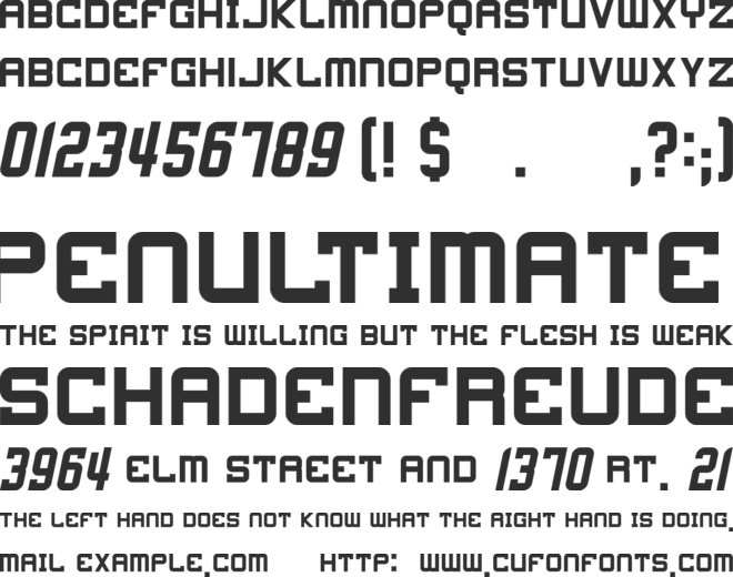 4th and Inches font preview
