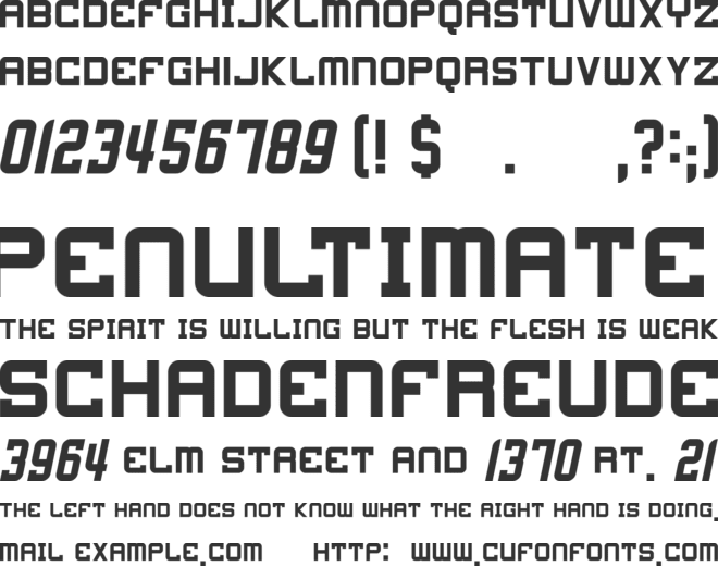 4th and Inches font preview