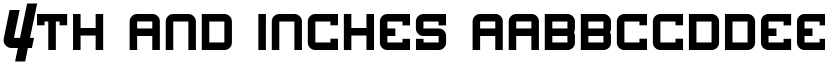 4th and Inches font