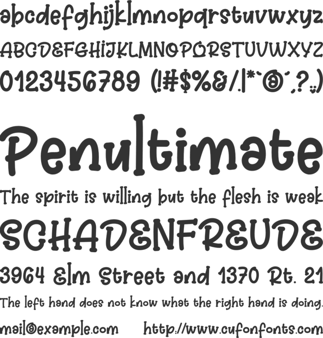 Jelly Boots font preview