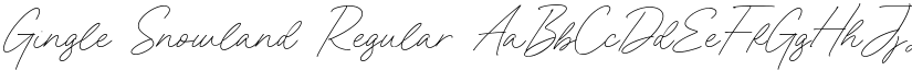 Gingle Snowland Regular font