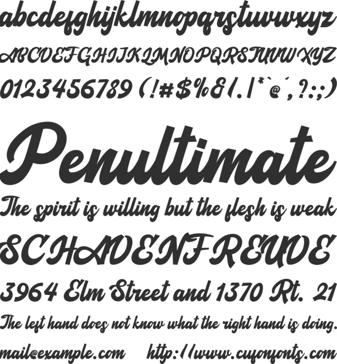 AgiesFresh font preview