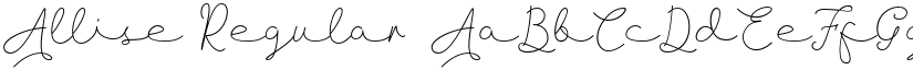 Allise Regular font