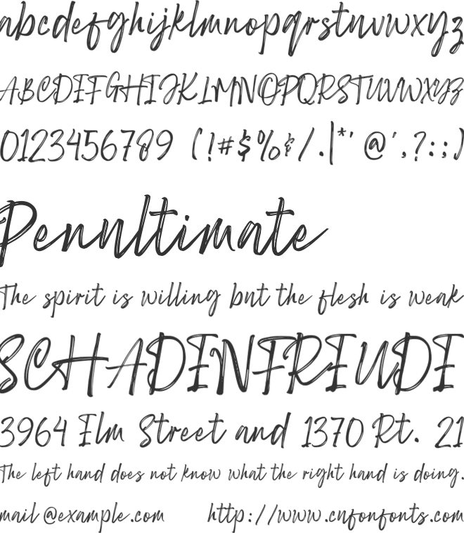 Sang Dewi font preview