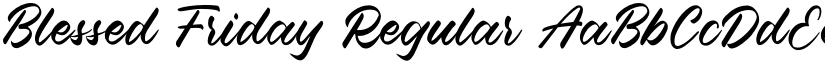 Blessed Friday Regular font