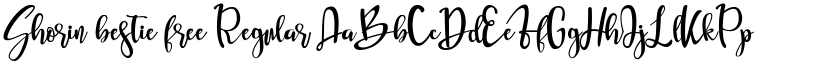 Shorin bestie free Regular font