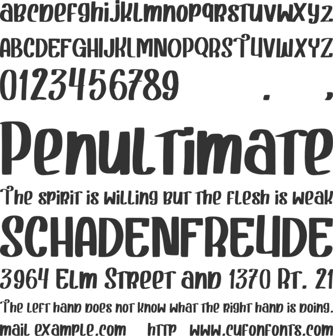 Hasta Lavista font preview