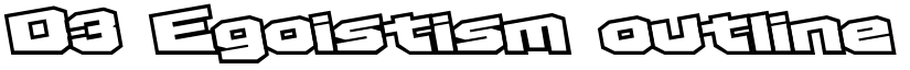 D3 Egoistism outline extra font