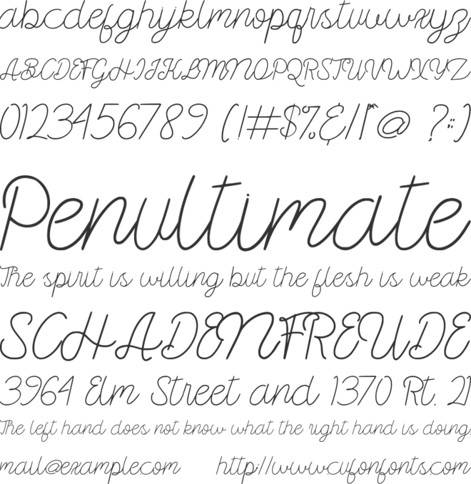 Kangtoni font preview