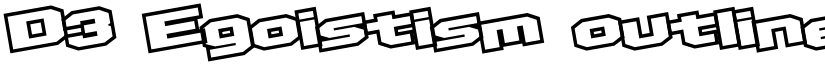 D3 Egoistism outline leaning font
