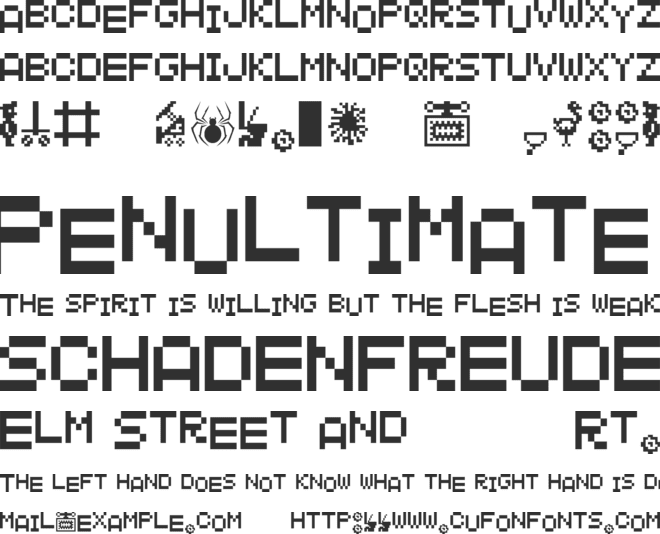 MANIC MINER font preview