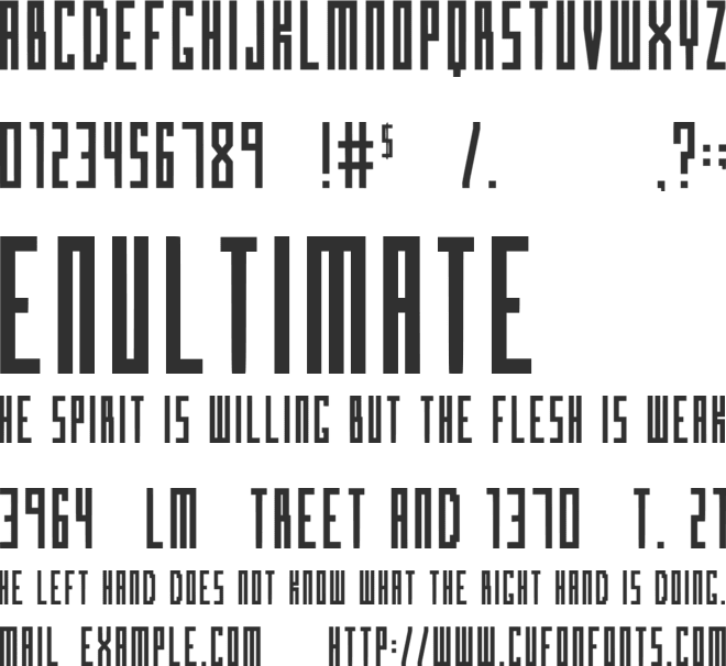 Blox Condensed font preview