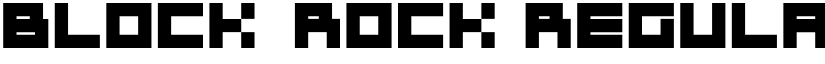 Block-Rock Regular font